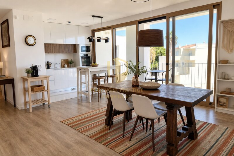 Wohnung Modern T3 Moncarapacho Olhão - möbliert, grünflächen, klimaanlage, terrassen, viel natürliches licht