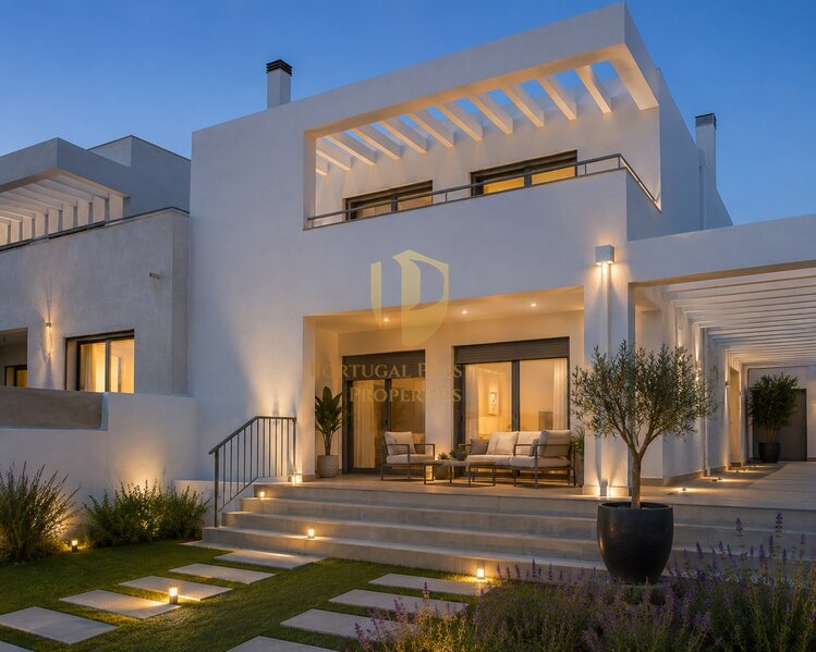 House new 4 bedrooms Castro Marim - solar panels, garage, swimming pool, balcony, terrace, automatic gate, air conditioning, heat insulation