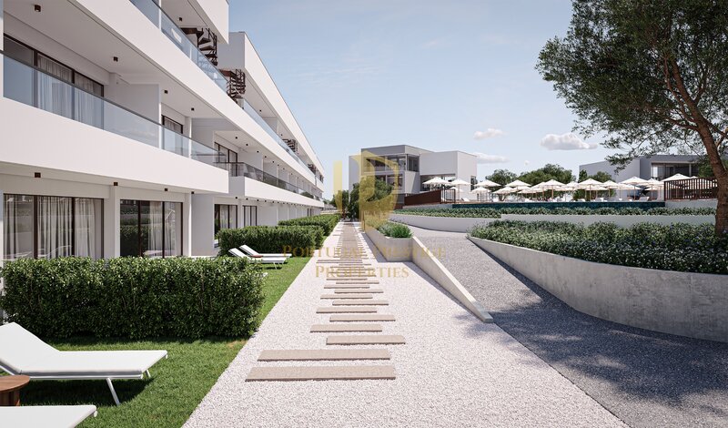 Appartement T2 Carvoeiro Lagoa (Algarve) - terras, speeltuin, appartementencomplex, uitgerust, sauna, tennisbaan, gemeubileerd, zwembad, groene zones, tuin