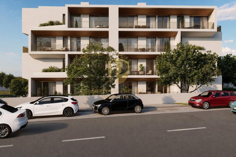 Apartamento nuevo T2 Montenegro Faro - balcón, piscina, barbacoa, comunidad de propietarios, chimenea, garaje, plaza de garaje, aire acondicionado, jardines, paneles solares