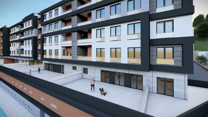 Apartment T1 Covilhã - equipped, solar panel, air conditioning, terrace, great location, gated community, swimming pool, gardens, garage