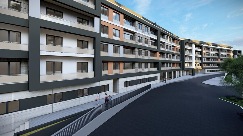Apartment T1 Covilhã - gated community, solar panel, air conditioning, great location, equipped, terrace, garage, swimming pool, gardens