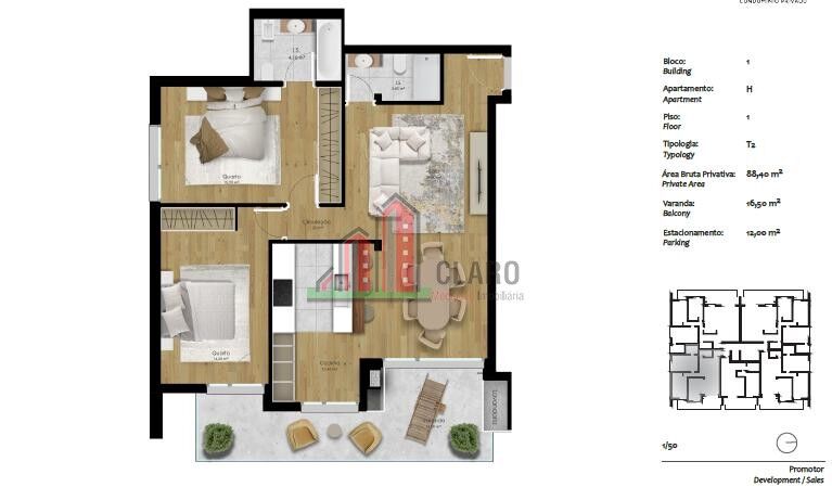 Apartamento novo T2 Pombal para comprar - piscina, varandas, condomínio privado
