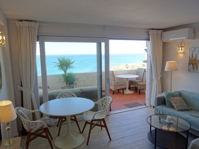 апартаменты T2 с ремонтом Praia da Luz Lagos - барбекю, мебелирован, экипирован, вид на море, терраса
