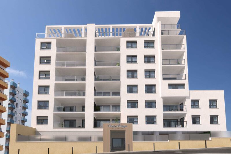 Apartment T2 Modern sea view Praia da Rocha Portimão - underfloor heating, swimming pool, sea view, gated community, air conditioning, balconies, turkish bath, store room, solar panel, floating floor, balcony