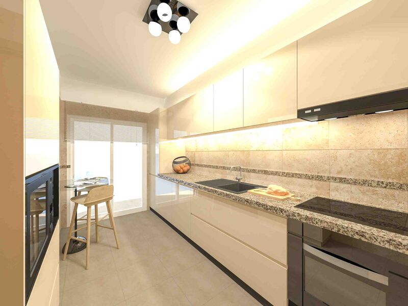 Apartamento novo no centro T2 Santo Amaro São Gonçalo de Lagos - varanda, ar condicionado, arrecadação, vidros duplos
