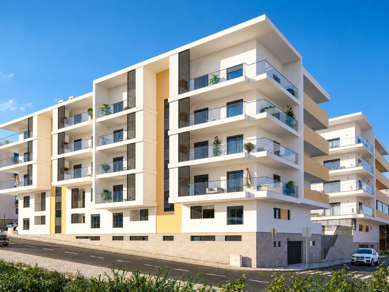 Apartment 3 bedrooms Luxury Três Bicos Portimão - garage, barbecue, underfloor heating, parking space, sound insulation, balcony, garden