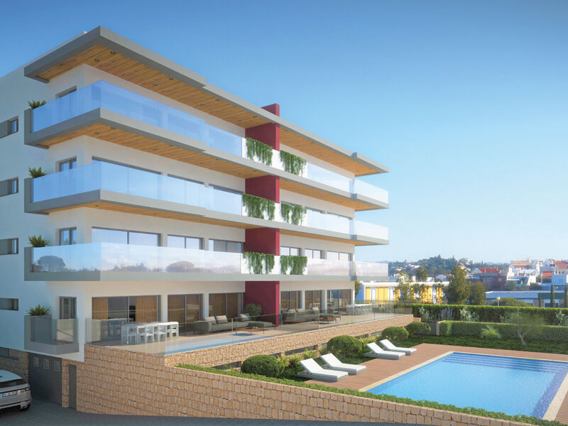 Apartment 3 bedrooms Modern Sesmarias Alvor Portimão - balcony, swimming pool, thermal insulation, terrace, balconies, green areas, terraces, garage