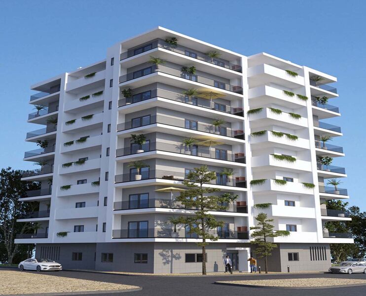 Apartment Modern 4 bedrooms Fojo Portimão - radiant floor, balconies, boiler, solar panels, kitchen, double glazing, barbecue