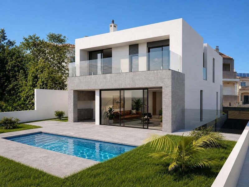 House 4+1 bedrooms Bemposta Portimão - garden, garage, barbecue, swimming pool, underfloor heating