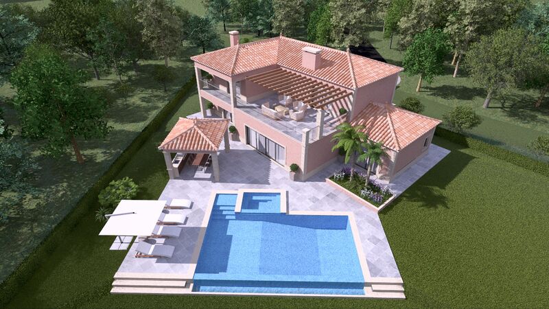 À venda Moradia de luxo V4 Penina Alvor Portimão - terraços, piso radiante, garagem, lareira, varandas, piscina, ar condicionado