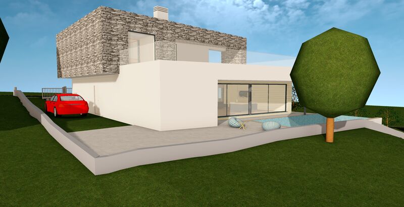 Moradia nova em construção V4 Urbanização Monte Canelas Mexilhoeira Grande Portimão - terraço, piscina, ar condicionado, painéis solares, jardim