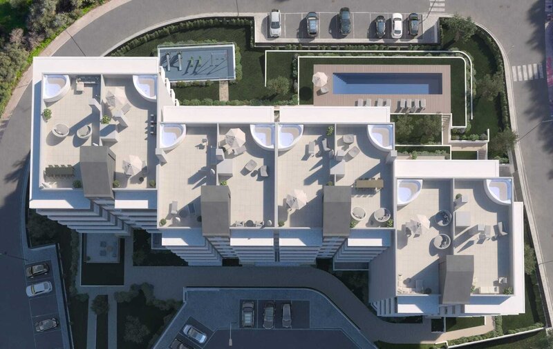 Apartment new 3 bedrooms Vale de Lagar Portimão - balcony, playground, air conditioning, swimming pool, gated community