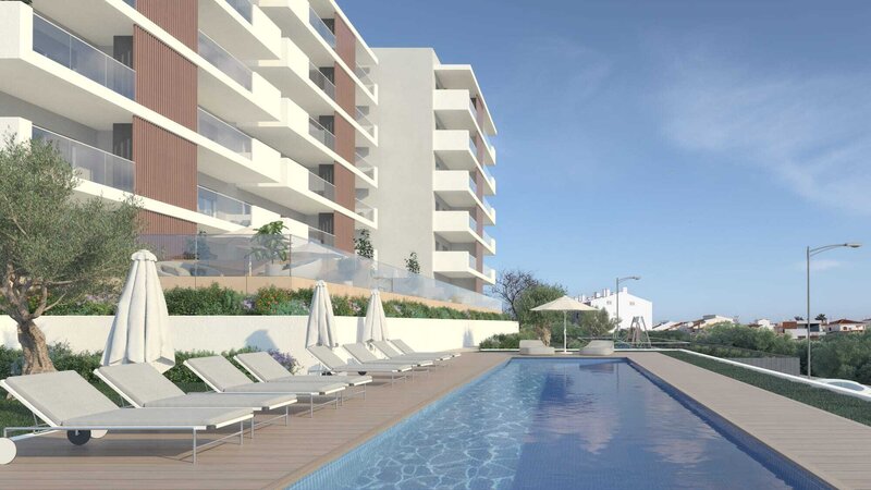 Apartamento novo T3 Nurial Portimão - piscina, terraço, ar condicionado, condomínio fechado, varanda, parque infantil