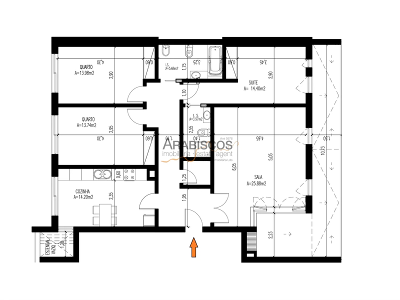 Apartment under construction T3 Portimão - Vale Lagar - barbecue, balcony, garage, thermal insulation