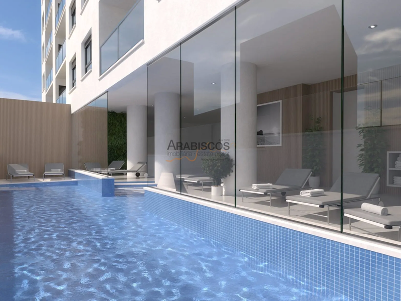 апартаменты новые в процессе строительства T2 Praia da Rocha - Centro Portimão - турецкая баня, веранда, закрытый кондоминиум, система кондиционирования, гараж, бассейн, термоизоляция