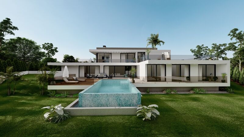 Vivenda nova V5 Lagoa Vila Nova de Famalicão para vender - piscina, excelente localização, terraço, bbq, garagem, ténis