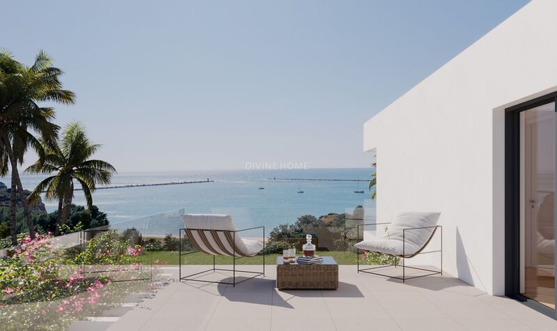 Casa V2 Geminada perto da praia Ferragudo Lagoa (Algarve) - jardim, ar condicionado, painéis solares, terraço, garagem, piscina, vista mar, condomínio fechado