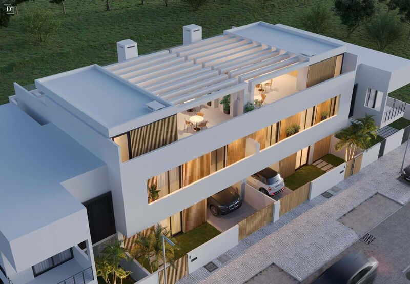 дом новые V4 Tavira Santa Maria Tavira - теннисный корт, бассейн, кондиционер, терраса, мангал, сигнализация, сад