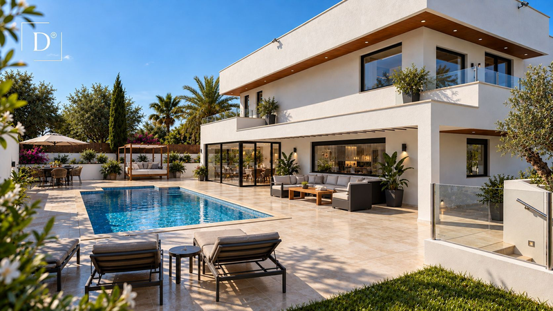 House 3 bedrooms Isolated Albufeira e Olhos de Água - air conditioning, acoustic insulation, terraces, garden, balcony, solar panels, swimming pool