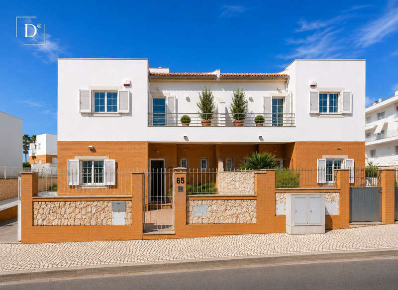 House Modern 3 bedrooms Albufeira e Olhos de Água - double glazing, fireplace, air conditioning, balconies, garage, garden, swimming pool, barbecue, heat insulation