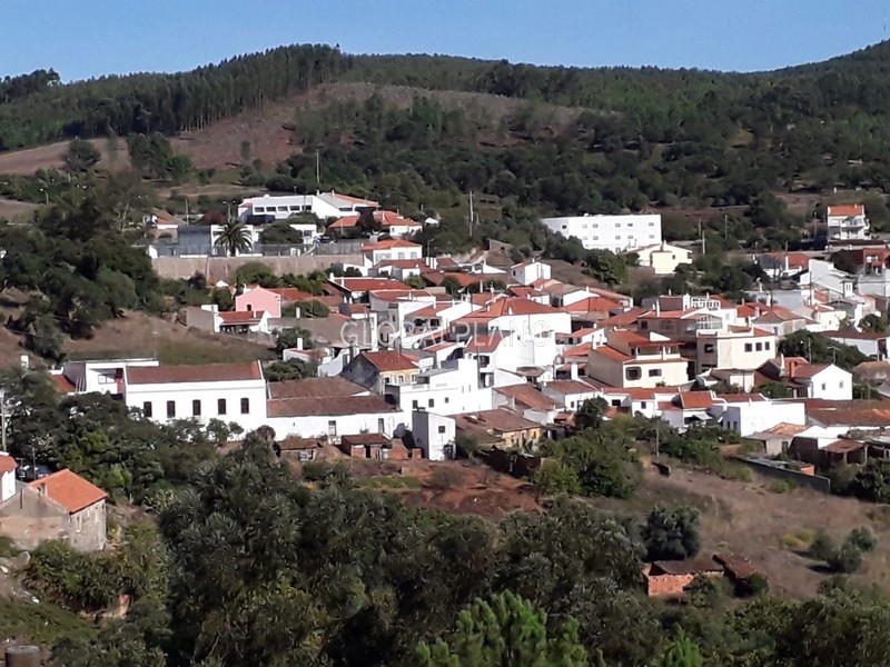 Moradia V1 no centro Marmelete Monchique - quintal