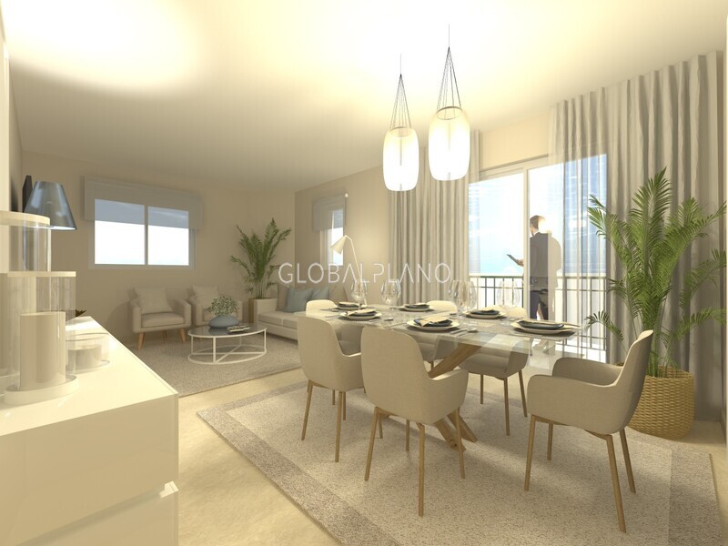 Apartment T2 in the center Lagos Santa Maria - balcony, air conditioning, store room, garage