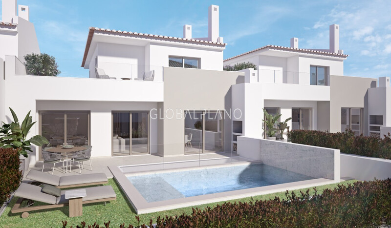 House Semidetached V3+1 Vale Lagar Portimão - balcony, swimming pool, balconies, garden, solar panels