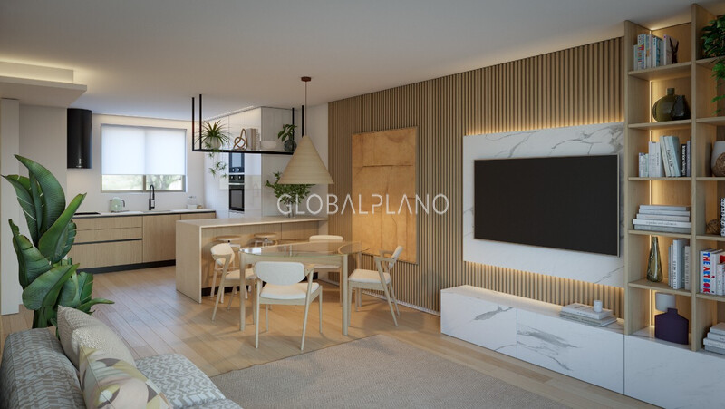 Apartamento em construção T2 Portimão - cozinha equipada, piscina, condomínio privado, ar condicionado