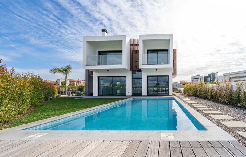 House V4 Luxury Vilamoura Quarteira Loulé - terrace, terraces, garden, tennis court, garage, swimming pool