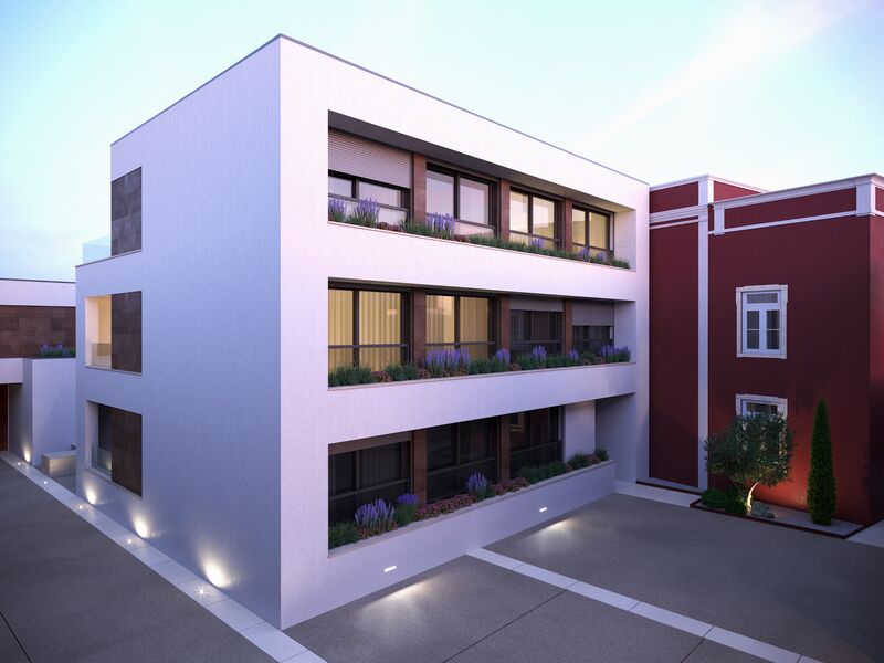 Apartment T2 nuevo in the center Faro - balcony, condominium, garden, kitchen, store room, gated community