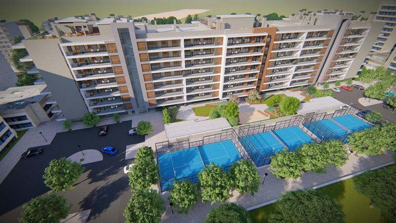 Apartment nuevo under construction T3 Faro - thermal insulation, sound insulation, air conditioning, balconies, balcony, garden, terrace, store room, swimming pool, terraces, 2nd floor