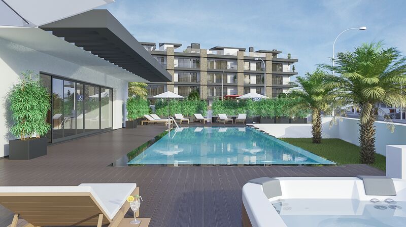 апартаменты новые в городе T2 Tavira - терраса, сад, террасы, бассейн, гараж, великолепное месторасположение