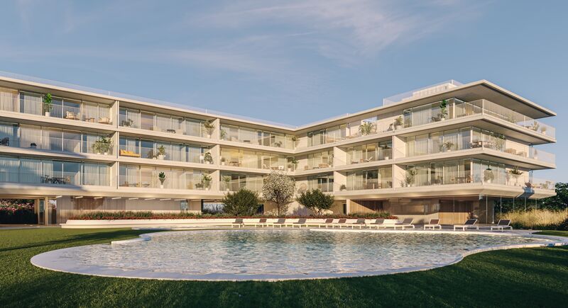 Apartamento T2 de luxo Vilamoura Quarteira Loulé - vista mar, jardim, varandas, condomínio privado, videovigilância, piscina