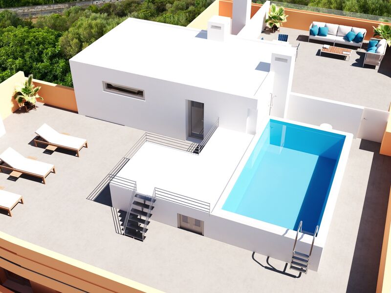 Apartamento T1 Moderno no centro Tavira - painéis solares, terraço, piscina