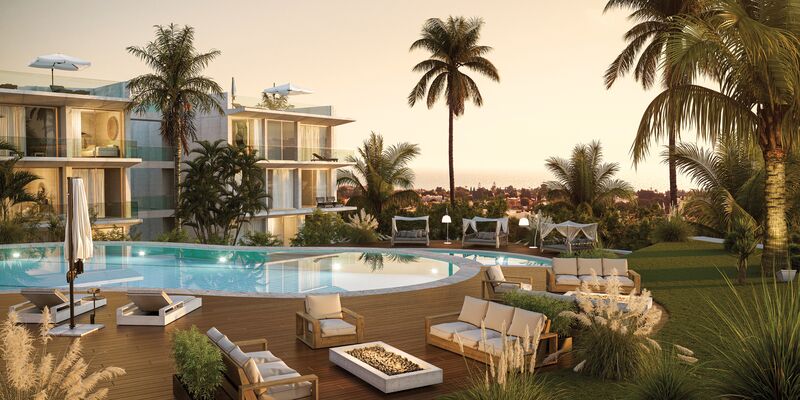 Apartamento T2 em construção Carvoeiro Lagoa (Algarve) - terraços, piscina
