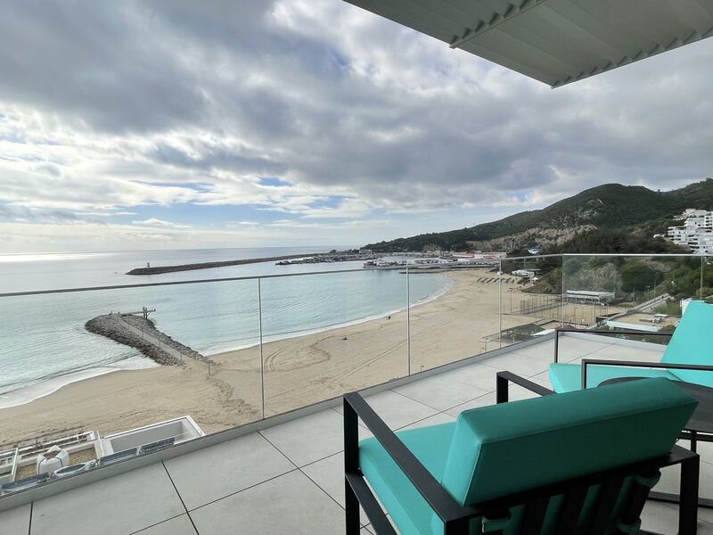 апартаменты T0 Duplex Santiago (Sesimbra) - сауна, бассейн, турецкая баня, веранда, система кондиционирования, экипирован, веранды, вид на море, подсобное помещение, мебелирован