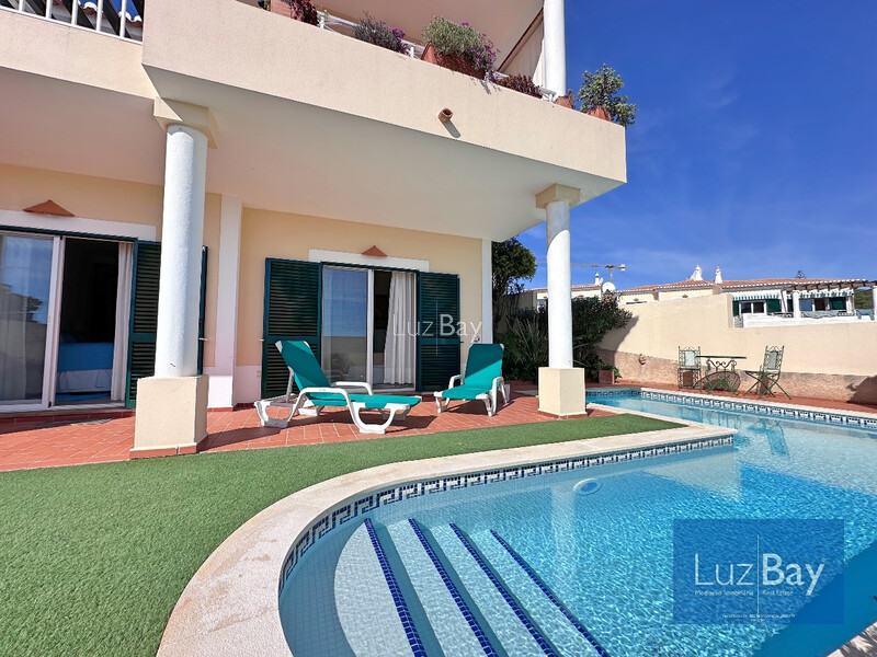 House Modern 2 bedrooms Praia da Luz Lagos - balcony, balconies, swimming pool, garden, barbecue