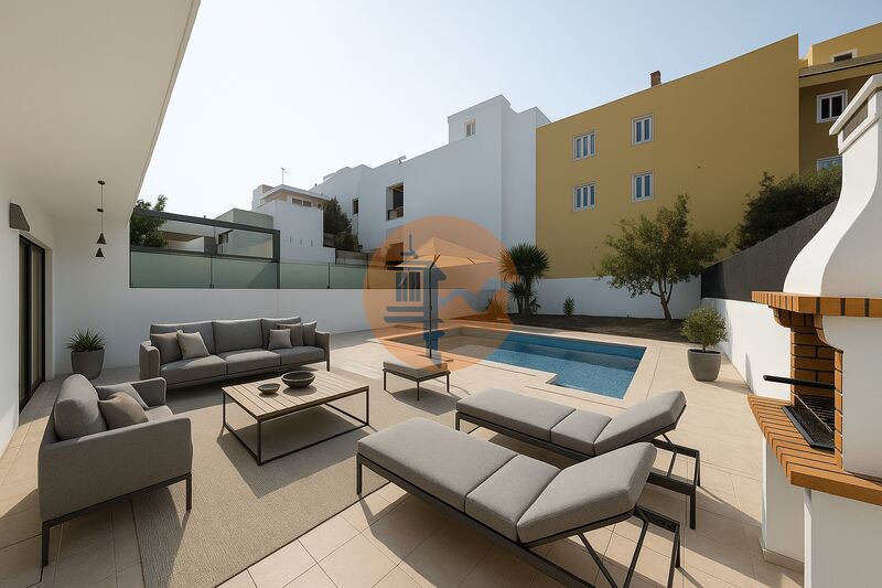 Moradia nova V4 Olhão - lareira, piscina, terraço, ar condicionado, bbq, painel solar, varandas, quintal