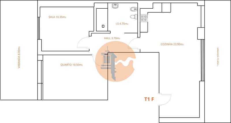 Apartment T2 Modern Monte Gordo Vila Real de Santo António - thermal insulation, solar panel, balcony, kitchen