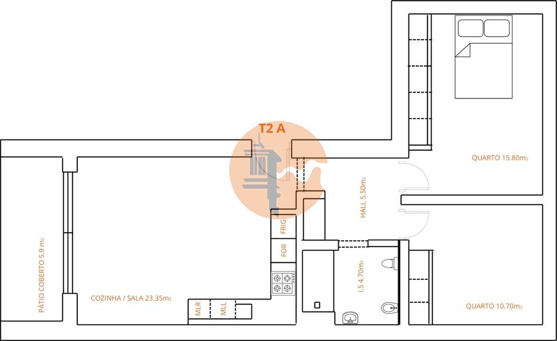 Apartment new 2 bedrooms Monte Gordo Vila Real de Santo António - ground-floor, thermal insulation, balcony, solar panel