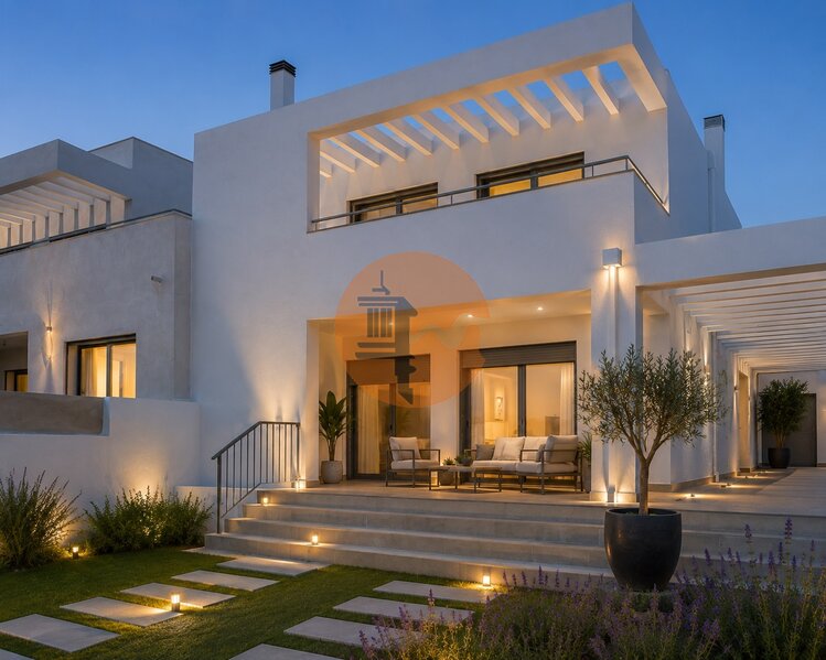 Casa V4 Moderna Castro Marim - paneles solares, aire acondicionado, aislamiento térmico, garaje, terraza, puerta automática, piscina, balcón