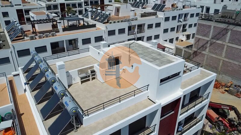 Apartment Modern sea view 2 bedrooms Moncarapacho Olhão - solar panels, store room, double glazing, barbecue, air conditioning, equipped, garage, sea view, thermal insulation