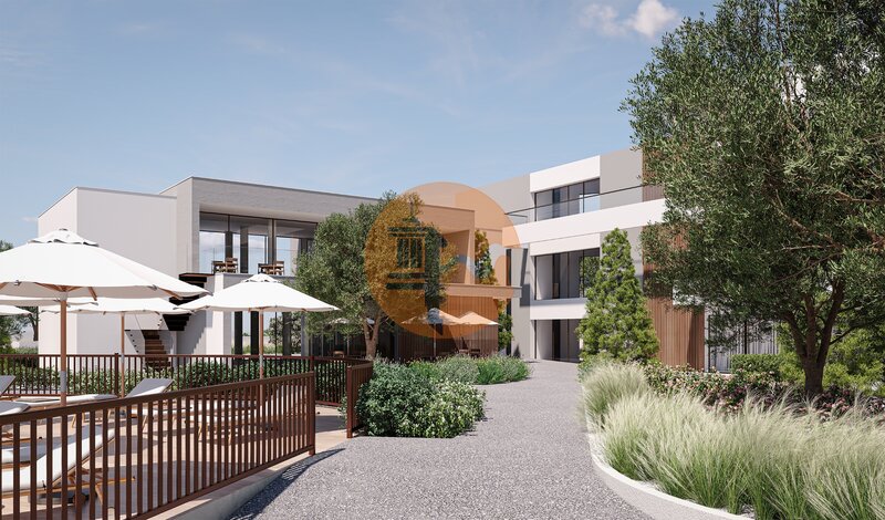 Apartment 2 bedrooms Carvoeiro Lagoa (Algarve) - terrace, condominium, swimming pool, garden, green areas, sauna, equipped, furnished, playground, tennis court