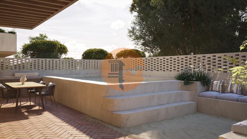 Apartamento Moderno bien ubicado T3 Moncarapacho Olhão - terraza, balcón