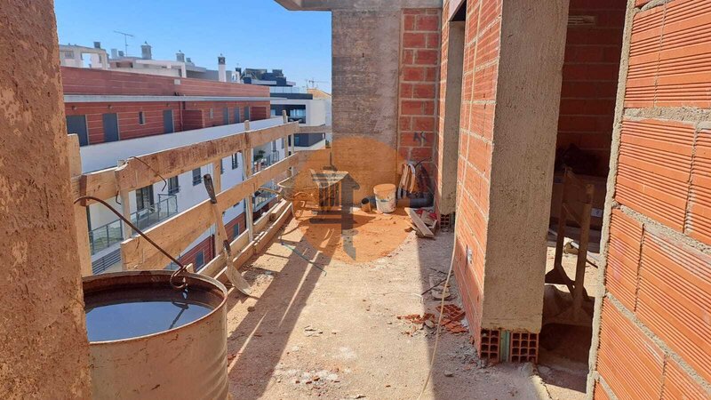 Apartamento T1 em construção Porta Nova Tavira - cozinha equipada, piscina, ar condicionado, vista mar, terraço