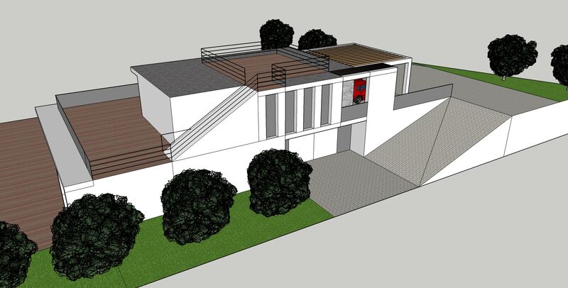 Moradia em construção V3 Quinta do Paraíso Lagoa (Algarve) - piso radiante, garagem, piscina, vidros duplos, terraço, ar condicionado