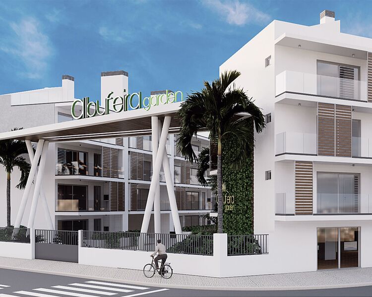 Apartamento Moderno T2 Albufeira - jardim, condomínio privado, terraço, bbq, painéis solares, varanda, piscina, equipado, ar condicionado