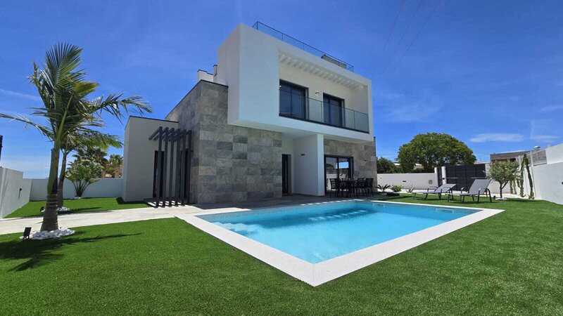 House new 2 bedrooms Armação de Pêra Silves - terrace, swimming pool, garden, sea view
