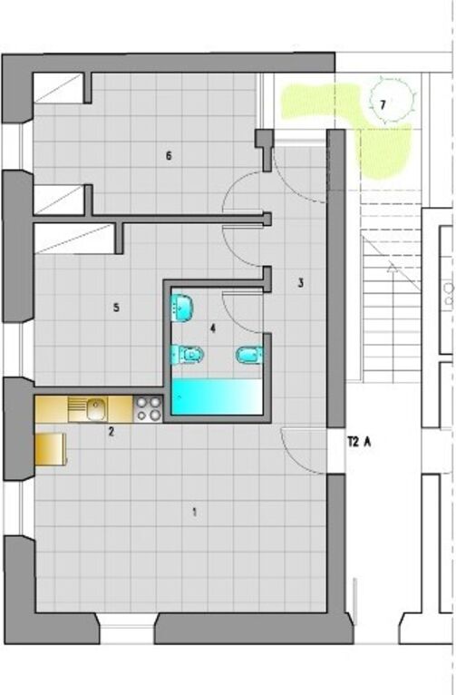 Apartment in the center T2 São Sebastião Loulé - equipped, air conditioning